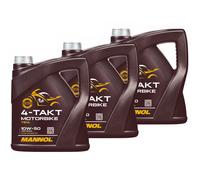 Olio Motore Olio Mannol 10W-50 4-Takt Motocicletta 3 X 4 Litro per Suzuki Yamaha