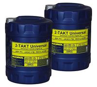 Olio motore MANNOL, 2 x 10 litri, olio motore a 2 tempi, universale, API TC Engine Oil