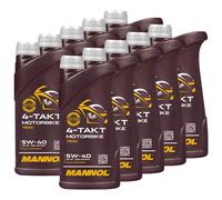 MANNOL Olio motore 4 Tempi Moto 5W-40 10 x 1 litro per Aprilia BMW KTM