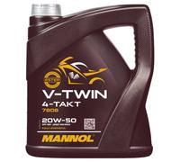 MANNOL V-TWIN SAE 20W-50 Per Harley Davidson Olio Motore, JASO MA/MA2, 2x4 Litri