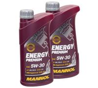 Olio Motore MANNOL 5W-30 Energy Premium API SN BMW VW 2x 1 Litro Olio Motore
