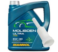 Olio Motore MANNOL 5W-30 Molibden Ultra 4 Litri + Ausgießer per Chevrolet