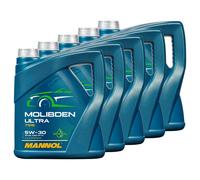 Olio Motore MANNOL Molibden Ultra 5W-30 5 X 4 Litri per Chevrolet Hyundai