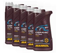 Olio Motore MANNOL 5W-40 Ceramic Ultra 5X 1 Litro Per Renault Seat Skoda VW