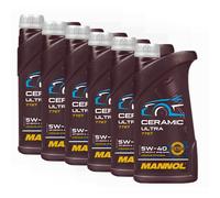 Olio Motore MANNOL 5W-40 Ceramic Ultra 6X 1 Litro Per Audi BMW Fiat Citroen