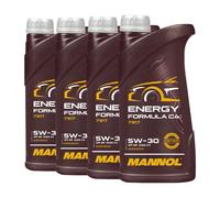 Olio Motore MANNOL 7917 Energy Formula C4 5W-30 ACEA C4, MB 226.51, 4x1 Litro