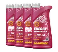 Olio Motore MANNOL 7917 Energy Formula C4 5W-30 ACEA C4, MB 226.51, 4x1 Litro