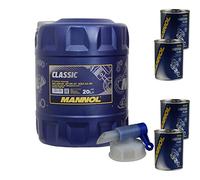 Olio motore MANNOL Classic 10W-40 4x MANNOL Motor Flush ADDITIV 20L