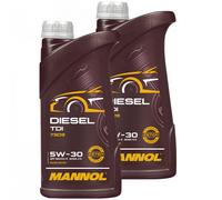 Olio Motore Mannol Diesel TDI 5W-30 API SN/CH-4 2 X 1 Liter Per Audi BMW VW