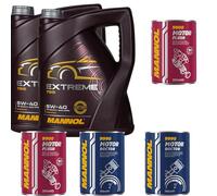 Olio motore MANNOL Extreme 5W-40, 10 l, 2 x motore Doctor+Motor Flush
