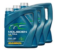 Olio Motore MANNOL Molibden Ultra 5W-30 3 X 4 Litri per Jaguar Jeep KIA