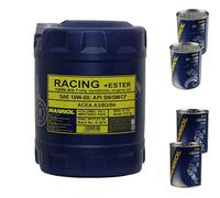 Olio motore MANNOL SAE 10W-60 RACING + ESTER 2 X MOTORE + MOTORE Flush