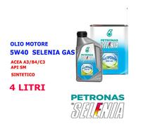 OLIO MOTORE METANO GPL 4 LT SELENIA MULTIPOWER 5W40 GAS ACEA A3/B4/C3 API SM