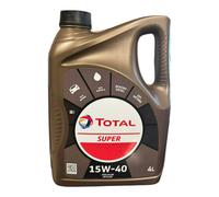 OLIO MOTORE MINERALE TOTAL SUPER 15W-40 4L DIESEL/BENZINA GPL/METANO MISCIBILE