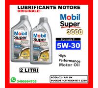 OLIO MOTORE MOBIL SUPER 3000 FORMULA P 5W30 ACEA C2 B712290 API SN DA 2 LITRI