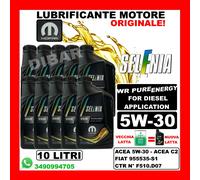 OLIO MOTORE MOPAR SELENIA WR PURE ENERGY 5W30 ACEA C2 FIAT 9.55535-S1 DA 10LT