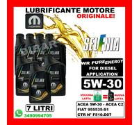 OLIO MOTORE MOPAR SELENIA WR PURE ENERGY 5W30 ACEA C2 FIAT 9.55535-S1 DA 7 LITRI