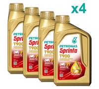 Olio Motore Moto Miscela Scooter 2 Tempi Sintetico PETRONAS Sprinta T900 Kit 4L