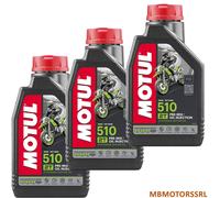 Olio Motore Moto Motul 510 2T Technosynthese 3 litri lt miscela antifumo