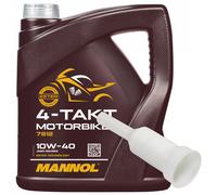 Olio Motore Motocicletta 4-Takt SAE 10W-40 Mannol Api Sl 4 Litro Con Beccuccio