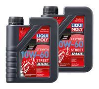 Olio Motore Motocicletta 4T Synth 10W-60 Street Race Liqui Moly 2 X 1 Litro per