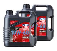 Olio Motore Motocicletta 4T Synth 10W-60 Street Race Liqui Moly 2 X 4 Litro per