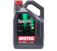 Olio Motore MOTUL 101719 Specifiche Metano Gpl 5 W-40 Olio motore 5 Litri LT