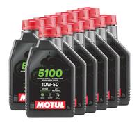 Olio Motore Motul 4T SAE 10W-50 HC-Sintesi 5100 API SP JASO MA2, 12 X 1 Liter