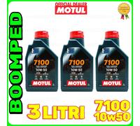 Olio Motore MOTUL 7100 10W50 - 3 LITRI 100% sintetico MOTO SCOOTER 4T API 03MO36