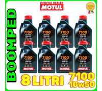 Olio Motore MOTUL 7100 10W50 - 8 LITRI 100% sintetico MOTO SCOOTER 4T API 08MO38