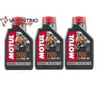 OLIO MOTORE MOTUL 7100 SAE 15 W 50 MA2 SINTETICO 100% 3 Flacone DA 1 LT.