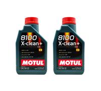 Olio motore MOTUL 8100 X-CLEAN+ 5W-30 2 LT Diesel Benzina EURO 4 5 6 C3 02MO42