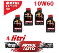 olio motore Motul 8100 X-POWER 10W60 4 LITRI Olio Motore Auto 100% Sintetico PRO