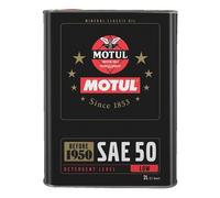 MOTUL CLASSIC SAE 50 2LT OLIO MINERALE PER MOTORI D'EPOCA DIESEL E BENZINA 4T