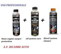 OLIO MOTORE OIL SYSTEM + NANO ENGINE SUPER PROTECTION + DIESEL SUPER CLEANER 3PZ