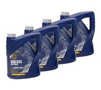 Olio Motore Olio 4 x 5 Litro Mannol Diesel Extra 10W40 Api CH-4 / Sl