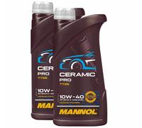 Olio Motore Mannol 10W-40 Ceramica Pro 2 X 1 Litro per Mazda Mercedes Nissan