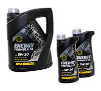 Olio Motore Olio Mannol 5W30 Api Sn 5 Litro + 2x 1 Litri Motori Olio