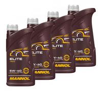 Olio Motore Olio Mannol Elite 5W40 Api Sn / CH-4 4x 1 Litri Motori Olio