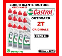 OLIO MOTORE PER FUORIBORDO CASTROL OUTBOARD 2 TEMPI NMMA-TC-W3 DA 12 LITRI