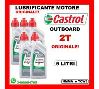 OLIO MOTORE PER FUORIBORDO CASTROL OUTBOARD 2 TEMPI NMMA-TCW3 TOTALI 5 LITRI