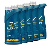 Olio Motore Per Trattori A 4 Tempi Tosaerba Agro SAE 30 MANNOL API SG 5x 1 Litro