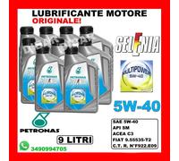 OLIO MOTORE PETRONAS SELENIA MULTIPOWER GAS 5W40 ACEA C3 DA 9 LITRI SINTETICO 21