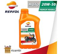 OLIO MOTORE REPSOL MOTO SINTETICO 4T 20W50 MINERALE 4 TEMPI - 1 LITRO LT