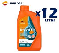 OLIO MOTORE REPSOL SMARTER SYNTHETIC 4 TEMPI 10W-50 12LITRI SINTETICO MOTO SPORT