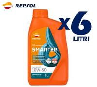 OLIO MOTORE REPSOL SMARTER SYNTHETIC 4 TEMPI 10W-50 6 LITRI SINTETICO MOTO SPORT