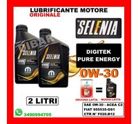 OLIO MOTORE SELENIA PETRONAS MOPAR DIGITEK PURE ENERGY 0W30 ACEA C2 DA 2 LITRI