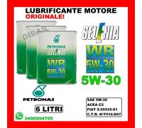 OLIO MOTORE SELENIA WR PURE ENERGY 5W30 ORIGINALE 6 LITRI SPECIFICO 1.3 MULTIJET