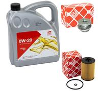Olio Motore Set 0W-20 4 Litro + Filtro 47827 + Vite per VW Tiguan 2.0 150 Cv