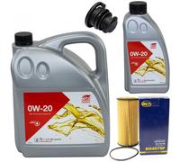 Olio Motore Set 0W-20 Longlife 6 Litro + Filtro Sh 4079 P + Vite per Audi VW
